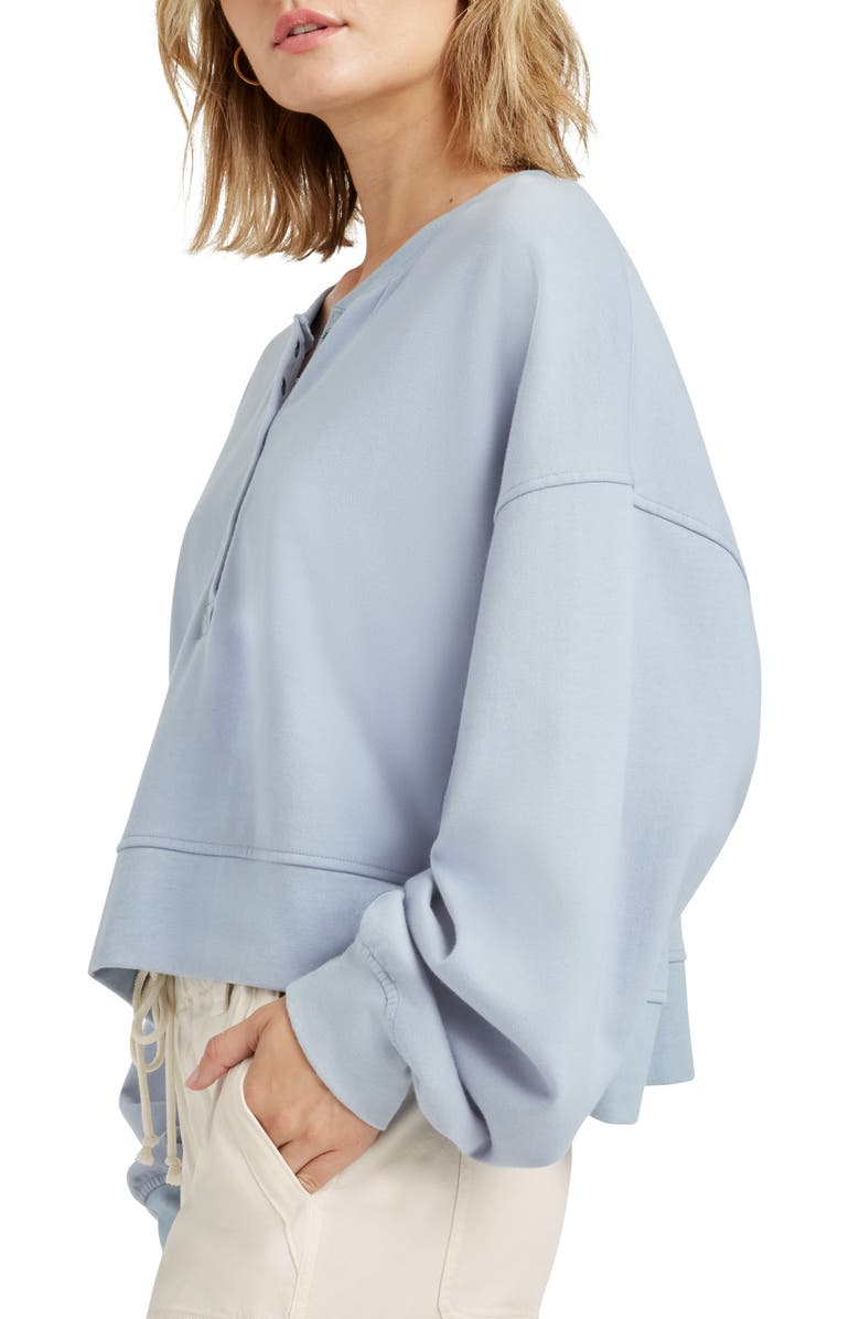 Splendid Henley Balloon Sleeve Sweatshirt, Alternate, color, Star