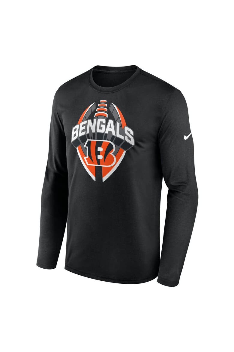 Men's Nike Black Cincinnati Bengals Primetime Legend Icon Performance Long Sleeve T-Shirt, Alternate, color, Black