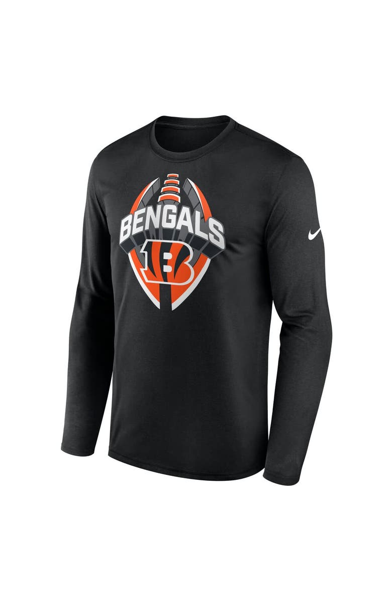 Nike Men's Nike Black Cincinnati Bengals Primetime Legend Icon Performance Long Sleeve T-Shirt, Alternate, color, Black