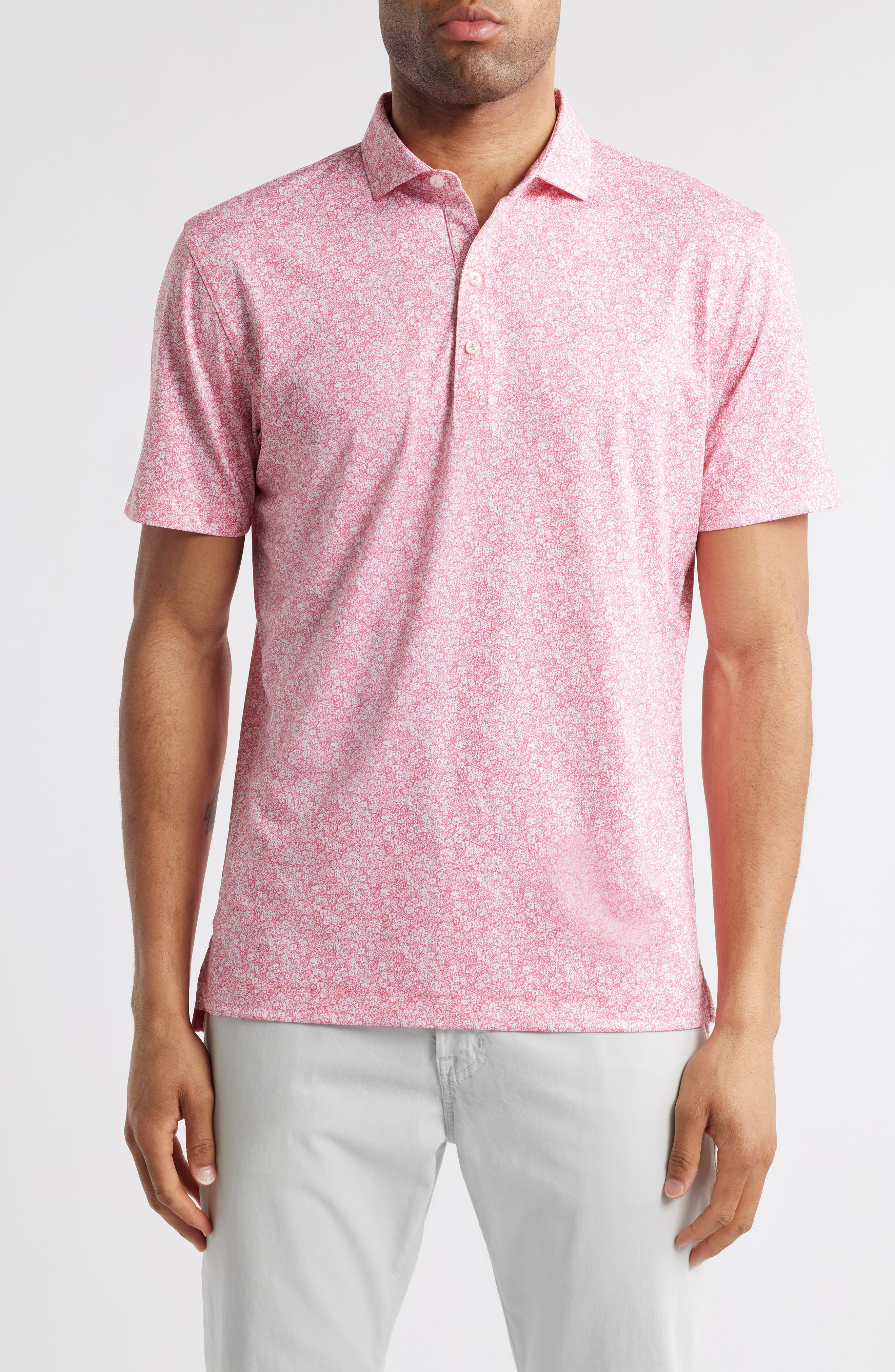 johnnie-O Wildflower Floral PREP-FORMANCE Golf Polo