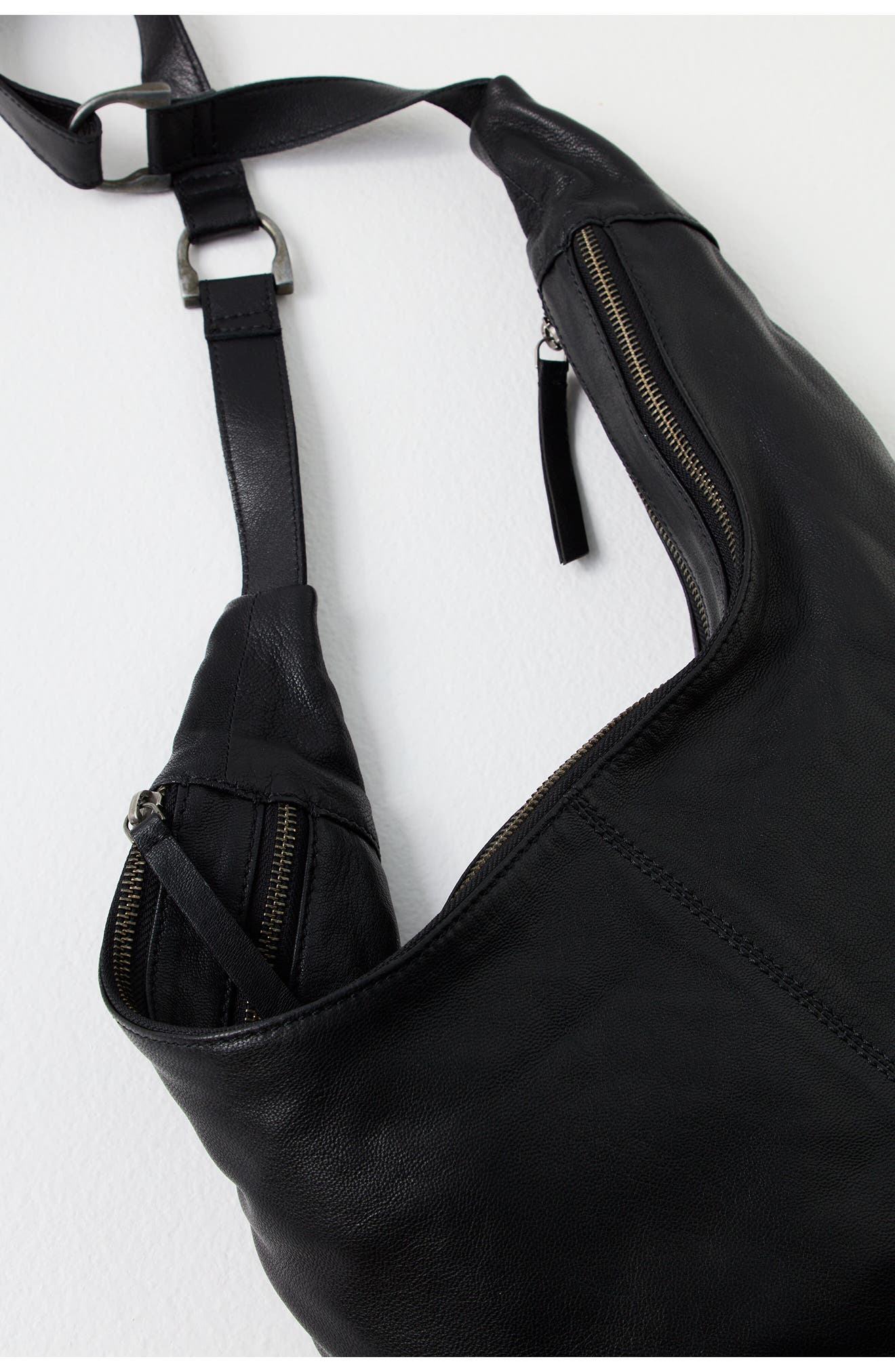 Free People Idle Hands Leather Sling Bag, Alternate, color, 