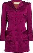 Valentino Floral Embossed Cady Blazer Dress