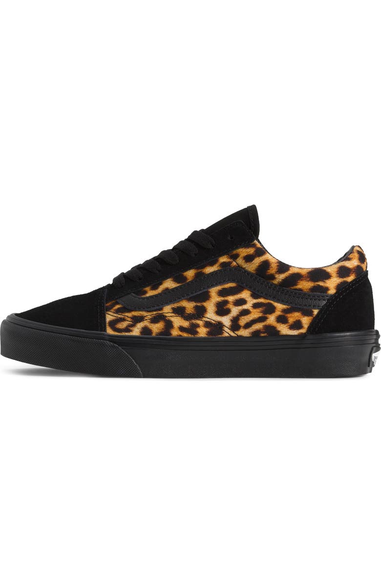 Vans Old Skool Genuine Calf Hair Leopard Print Sneaker, Alternate, color, Leopard/Black