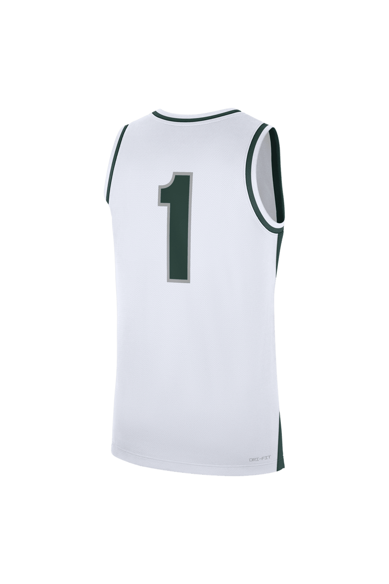 Men's Nike #1 White Michigan State Spartans Alternate Replica Basketball Jersey, Alternate, color, White