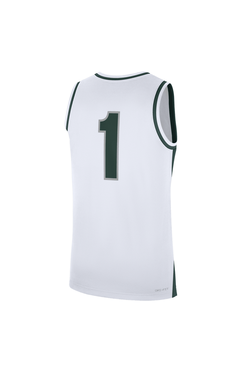 Nike Men
s Nike #1 White Michigan State Spartans Alternate Replica Basketball Jersey, Alternate, color, White