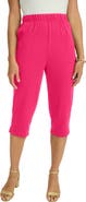 Jessica London Soft Ease Cotton Knit Capri
