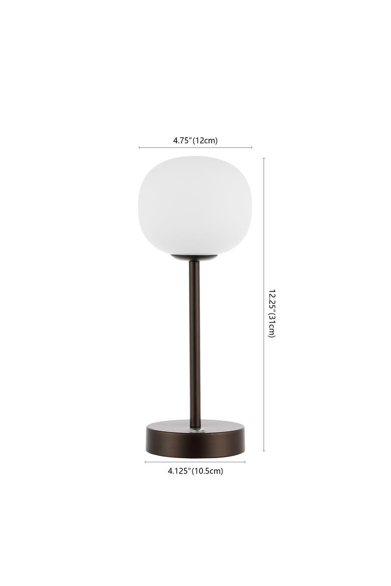 Natalia Modern Minimalist Iron Rechargeable Integrated Portable LED Table Lamp, Alternate, color, Oil Rubbed Bronze