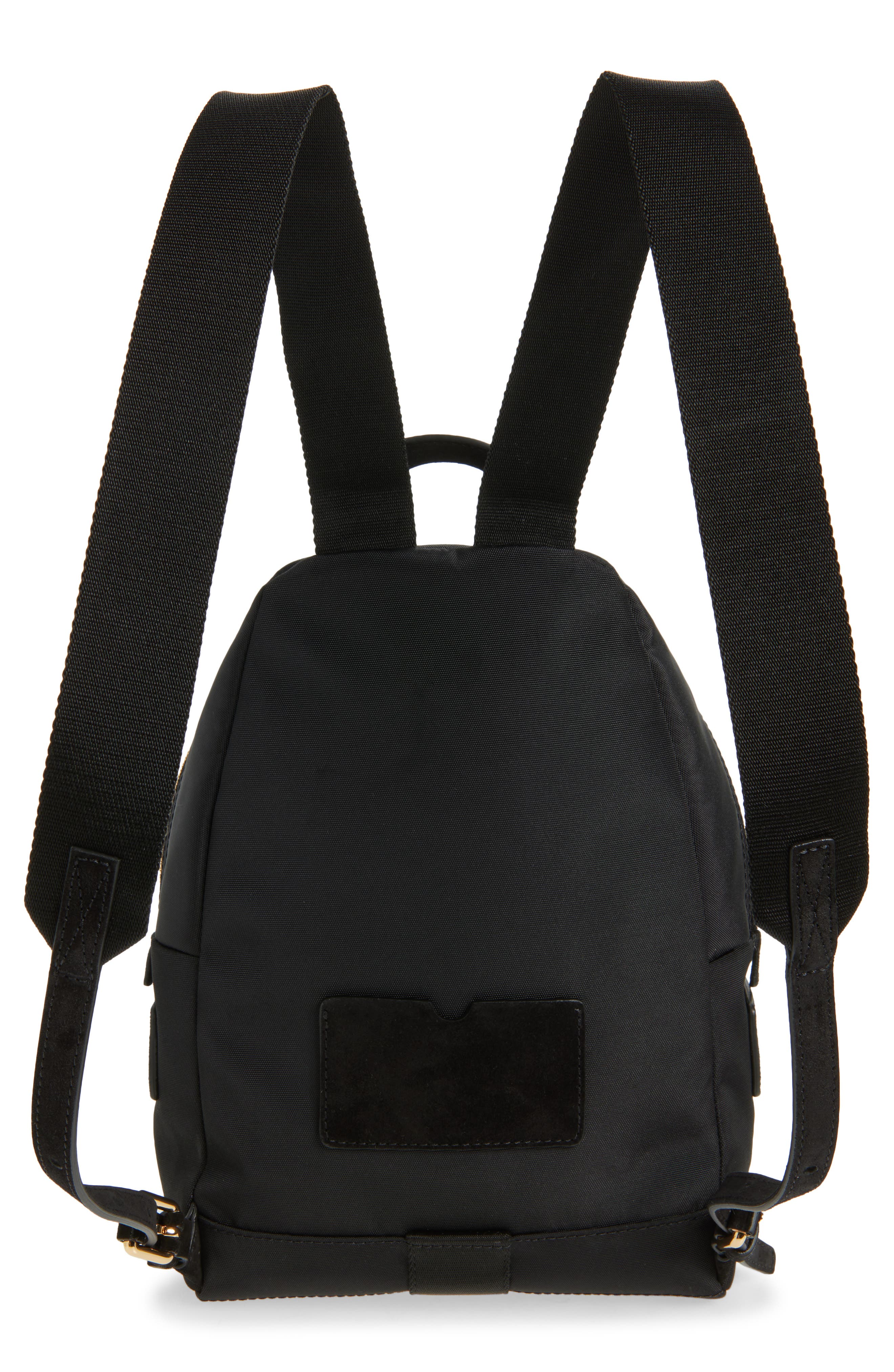 Moschino Carry Me Media Media Backpack, Alternate, color, Black/ Black Galvanic