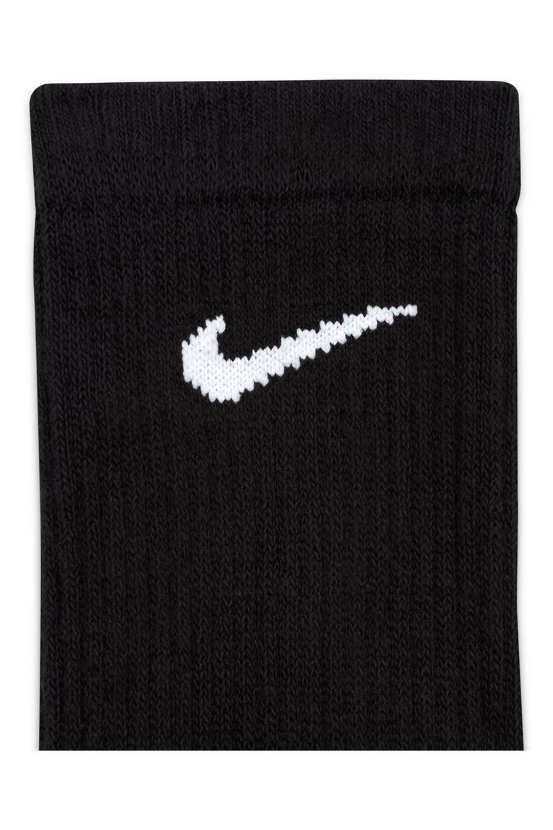 Assorted 3-Pack Everyday Plus Cushion Crew Training Socks, Alternate, color, BLACK/ WHITE