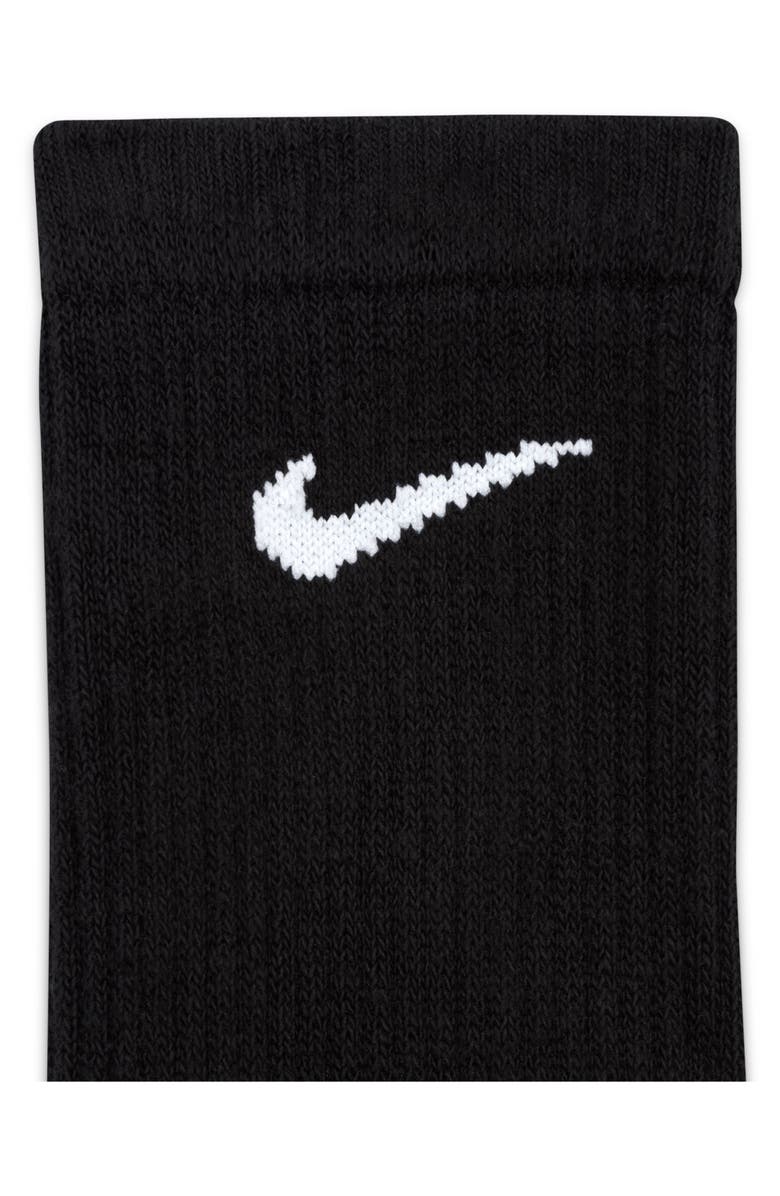 Nike Assorted 3-Pack Everyday Plus Cushion Crew Training Socks, Alternate, color, Black/ White