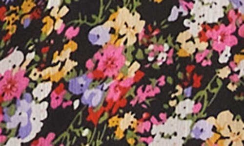 Chaus Floral Smocked Waist Midi Dress In Multi