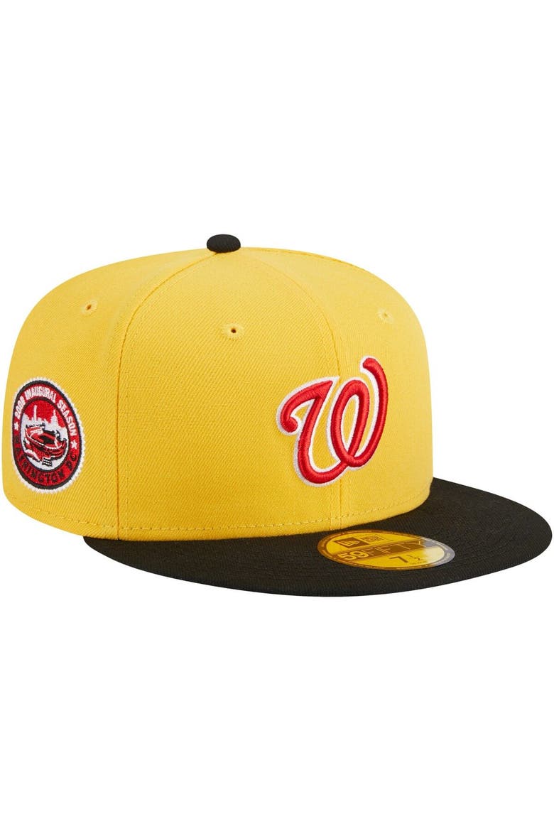 Men's New Era Yellow/Black Washington Nationals Grilled 59FIFTY Fitted Hat, Main, color, Yellow