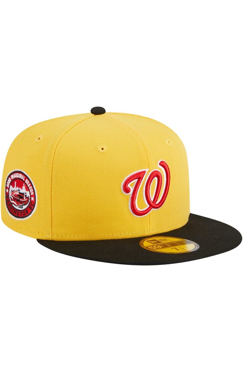 New Era Men's New Era Yellow/Black Washington Nationals Grilled 59FIFTY Fitted Hat, Main, color,