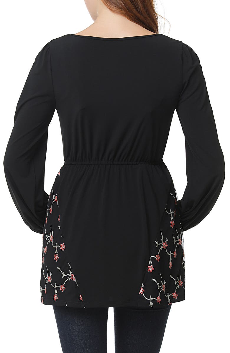 Kimi and Kai Kacey Embroidered Maternity Top, Alternate, color,