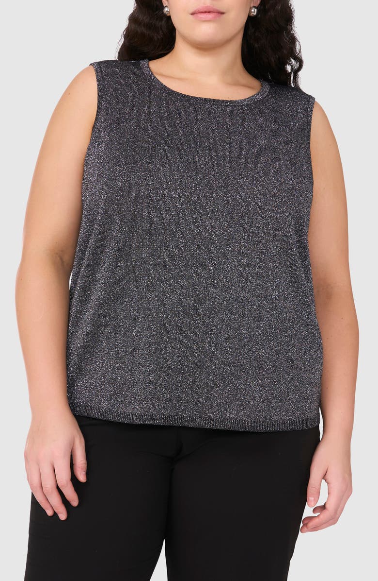 Halogen<sup>®</sup> Shimmer Metallic Knit Tank, Main, color,