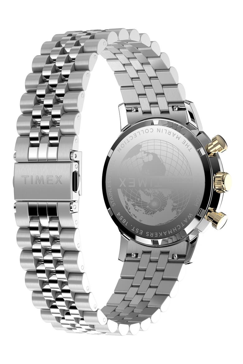 Marlin Chronograph Bracelet Watch, 40mm, Alternate, color, STAINLESS STEEL