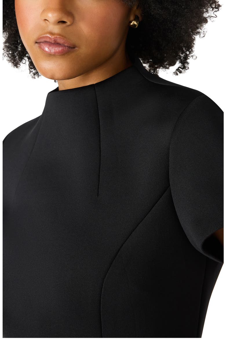 Hayes Short Sleeve Fit & Flare Dress, Alternate, color, BLACK