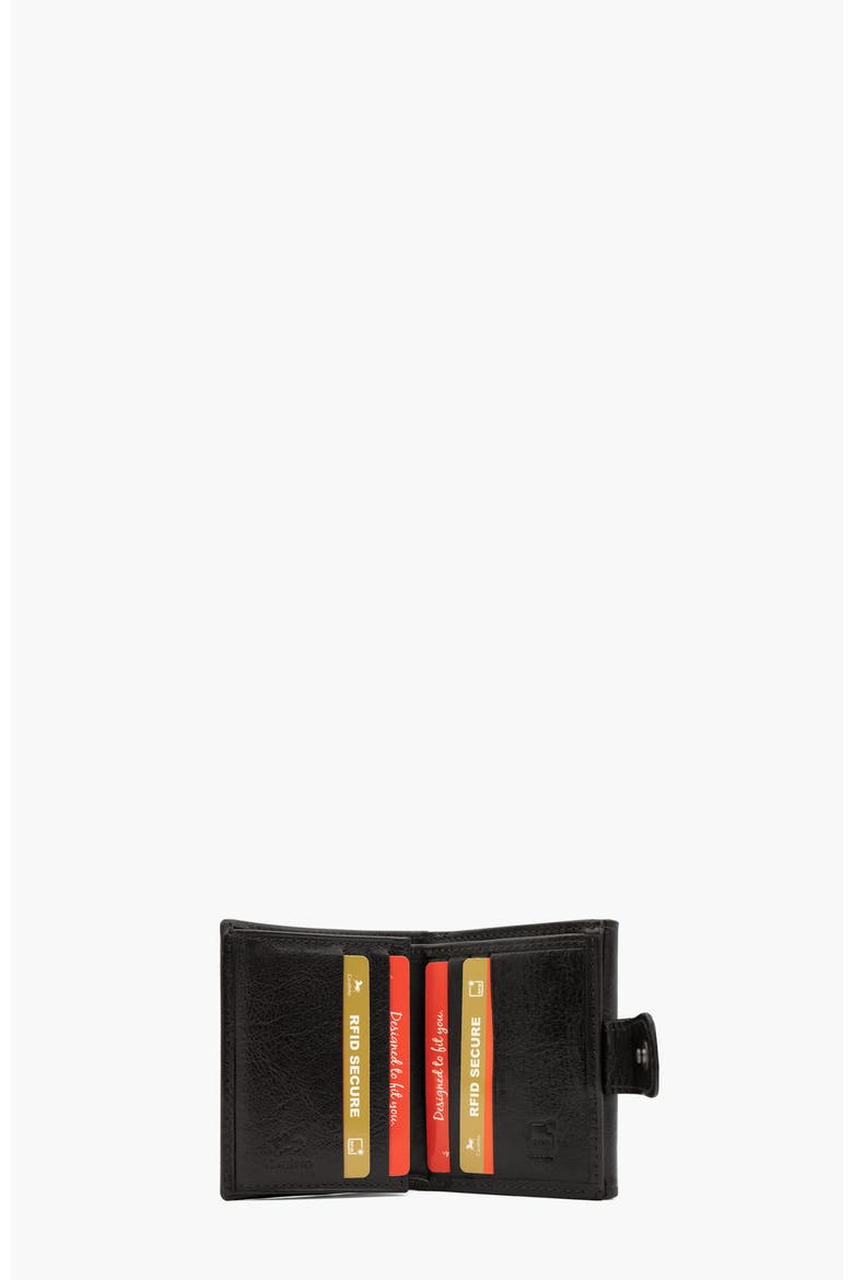Gentleman Mini Trifold Leather Wallet 530, Alternate, color, Black