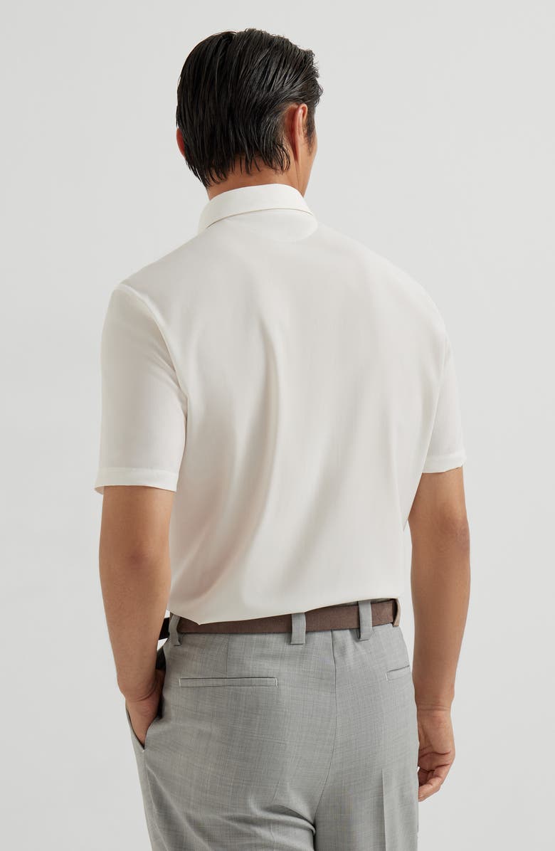 Brunello Cucinelli Polo with pocket and logo, Alternate, color, White