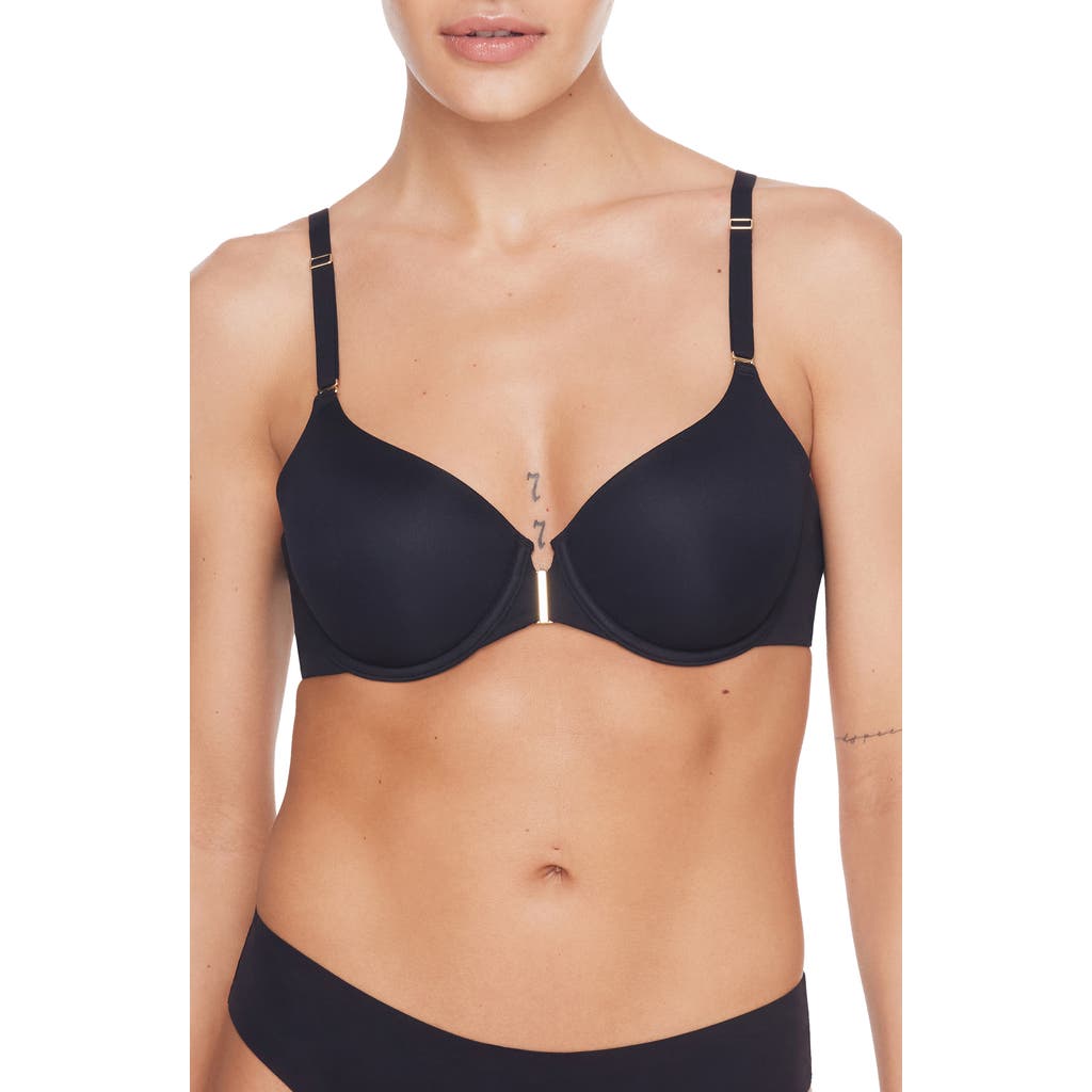 Thirdlove Comfortstretch Underwire Front Closure T-shirt Bra In Black