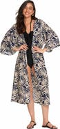 Gottex Beach Life Noam Short Sleeves Swim Cover Up Robe