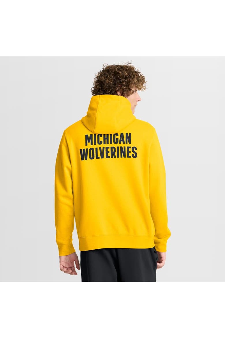 Men's Jordan Brand Maize Michigan Wolverines Basketball Two-Hit Club Fleece Pullover Hoodie, Alternate, color, Maize