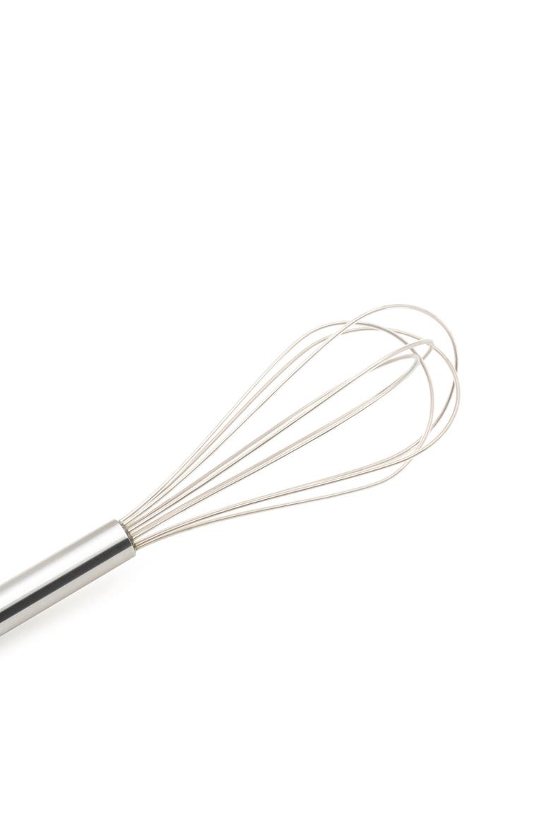 8-Inch Stainless Steel and Silicone Egg Whisk, Alternate, color, Clear