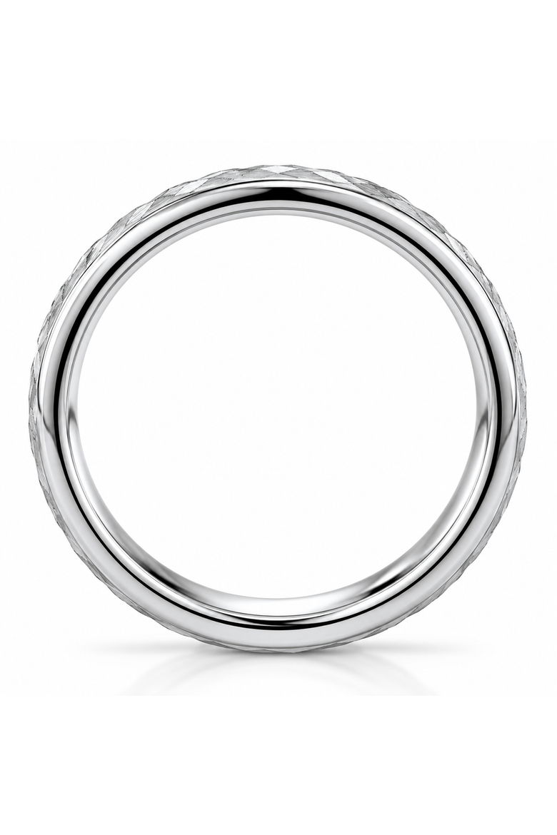Men's 6.5MM Hammered Tungsten Ring Comfort Fit Wedding Band, Alternate, color, Tungsten