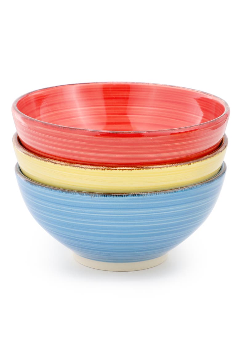Color Ridge 6.25 Inch 6 Piece Round Stoneware Assorted Bowl Set, Alternate, color, Assorted