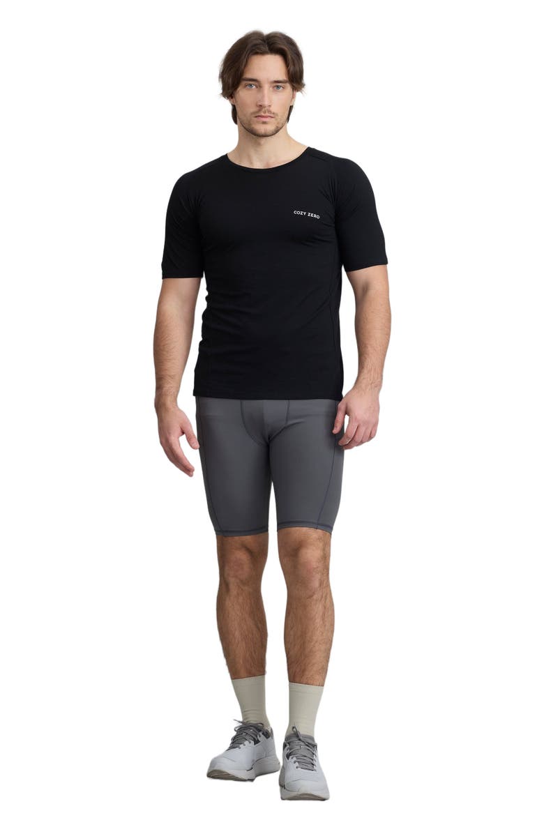 COZY ZERO Men's 100% Merino Reglan Tee, Alternate, color, Black