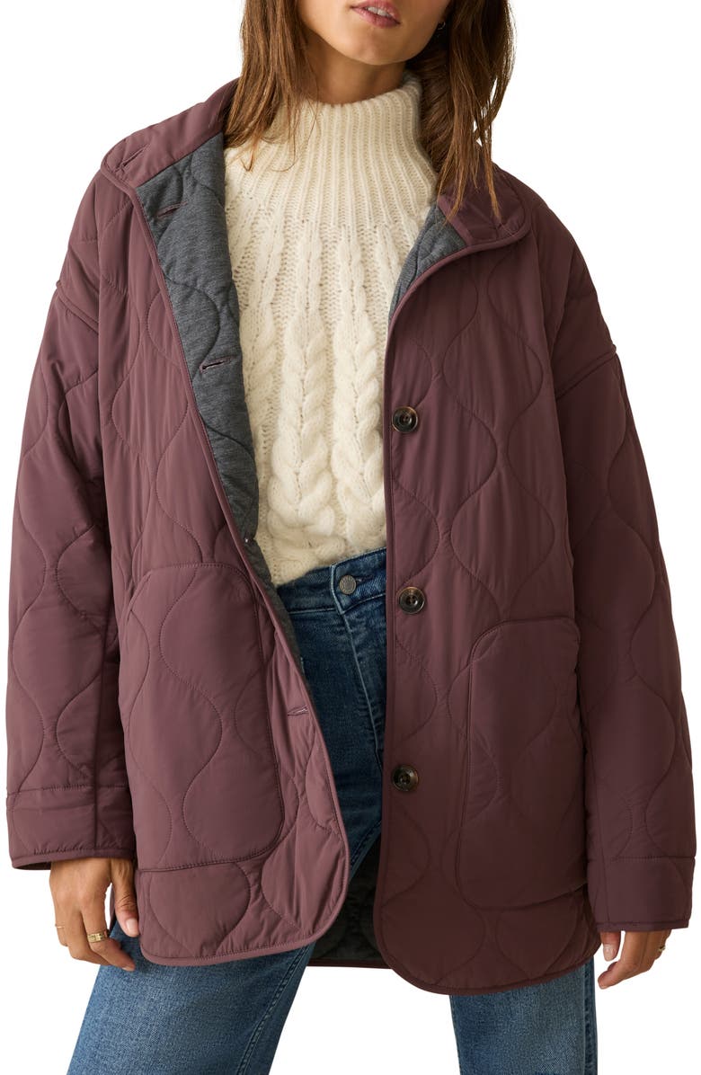 Faherty Horizon Series Quilted Jacket, Main, color, Huckleberry