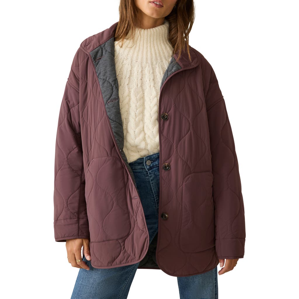 Faherty Horizon Series Quilted Jacket In Huckleberry