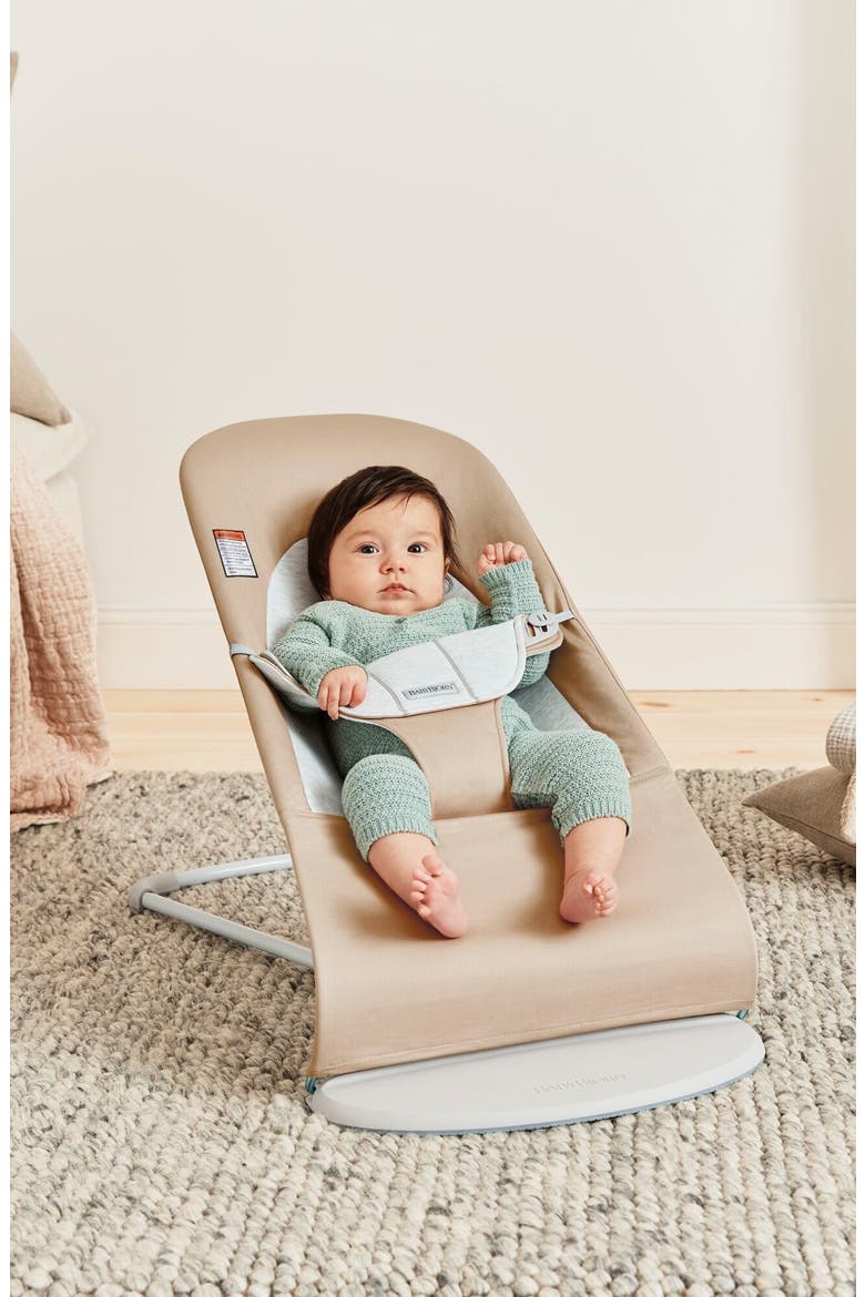Bouncer Bliss Convertible Jersey Baby Bouncer, Alternate, color, BEIGE