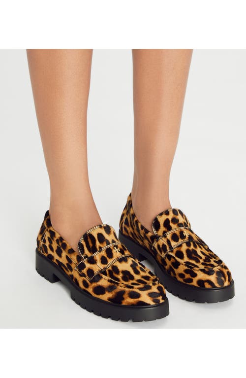 Tory Burch Classic Genuine Calf Hair Platform Lug Sole Loafer In Multi
