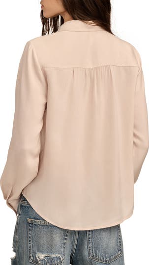 売れ筋商品|||ラッキーブランド カットソー トップス レディース Women's Hammered-Satin Button-Down Shirt Dress Blues Lucky Brand Hammered Satin Button-Up Shirt | Nordstrom