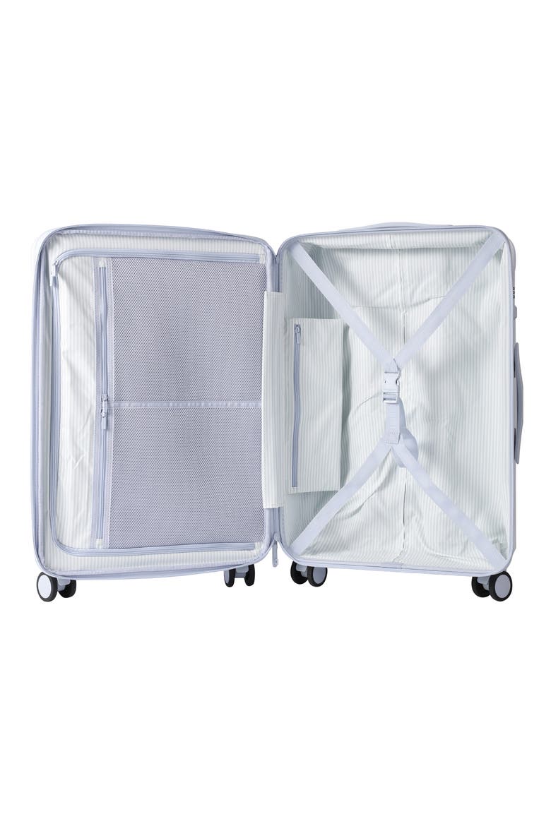 Nostos Glossy Medium Spinner Suitcase, Alternate, color, AITHER BLUE