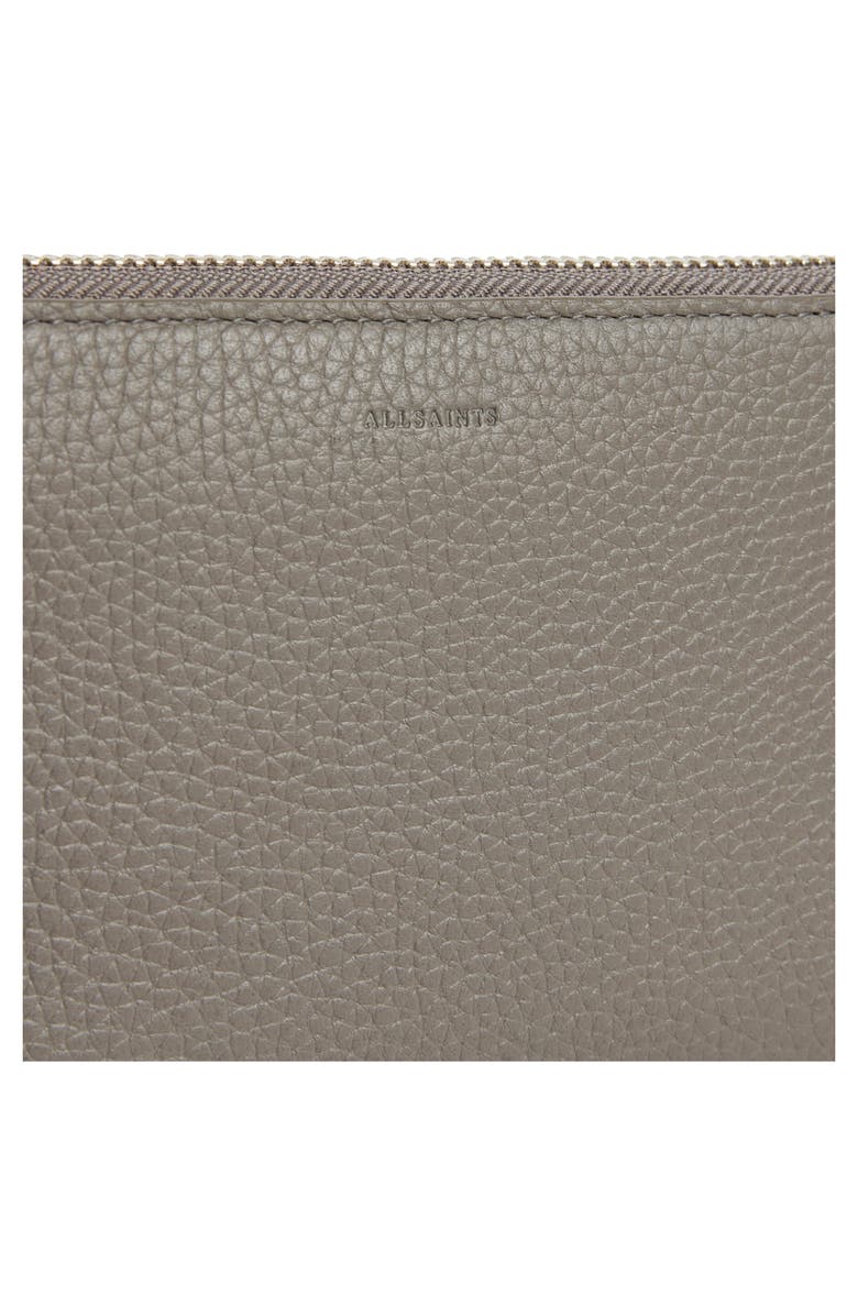 AllSaints Fetch Leather Phone Wristlet, Alternate, color, Storm Grey