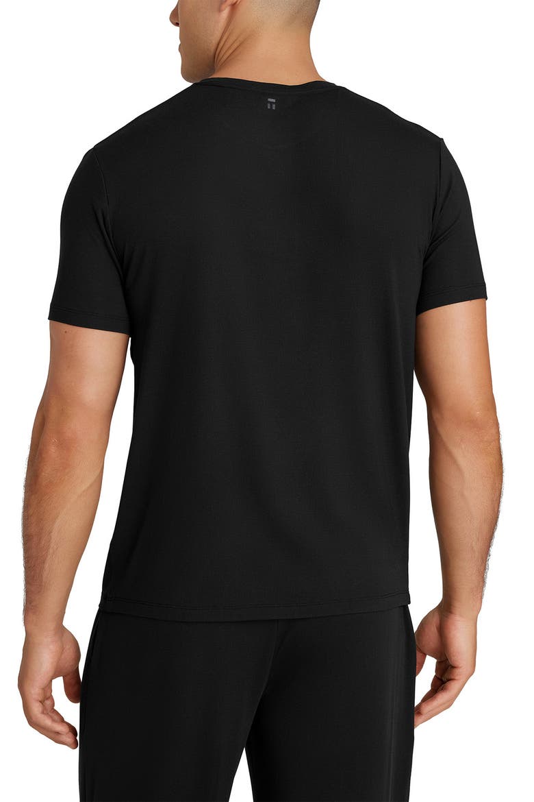 Second Skin Crewneck Pajama Top, Alternate, color, BLACK