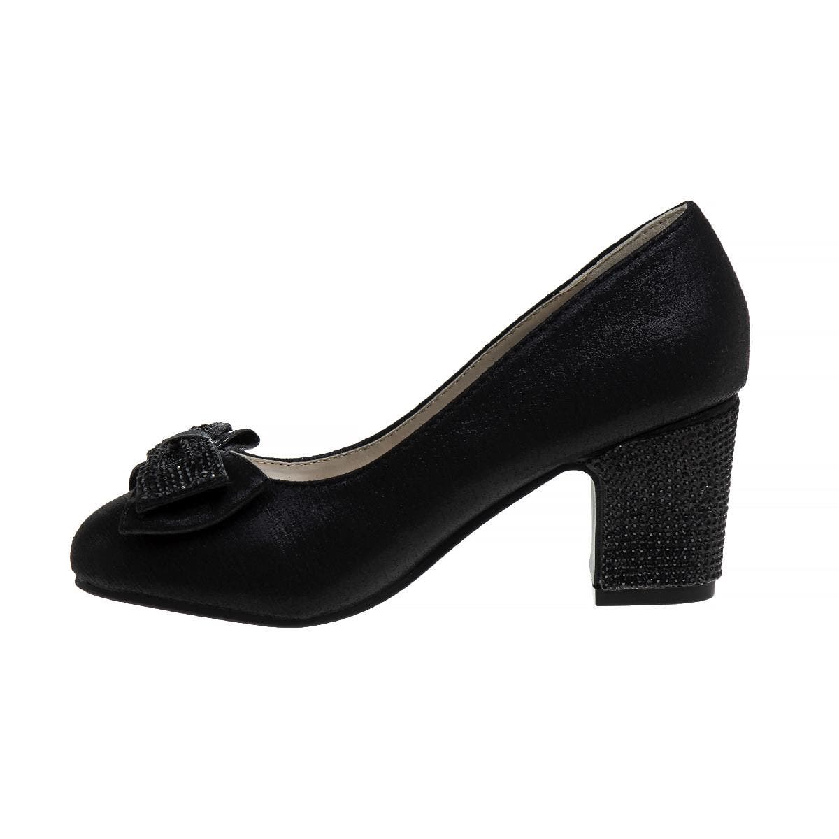 Girls' Heeled Dress Pumps., Alternate, color, Black
