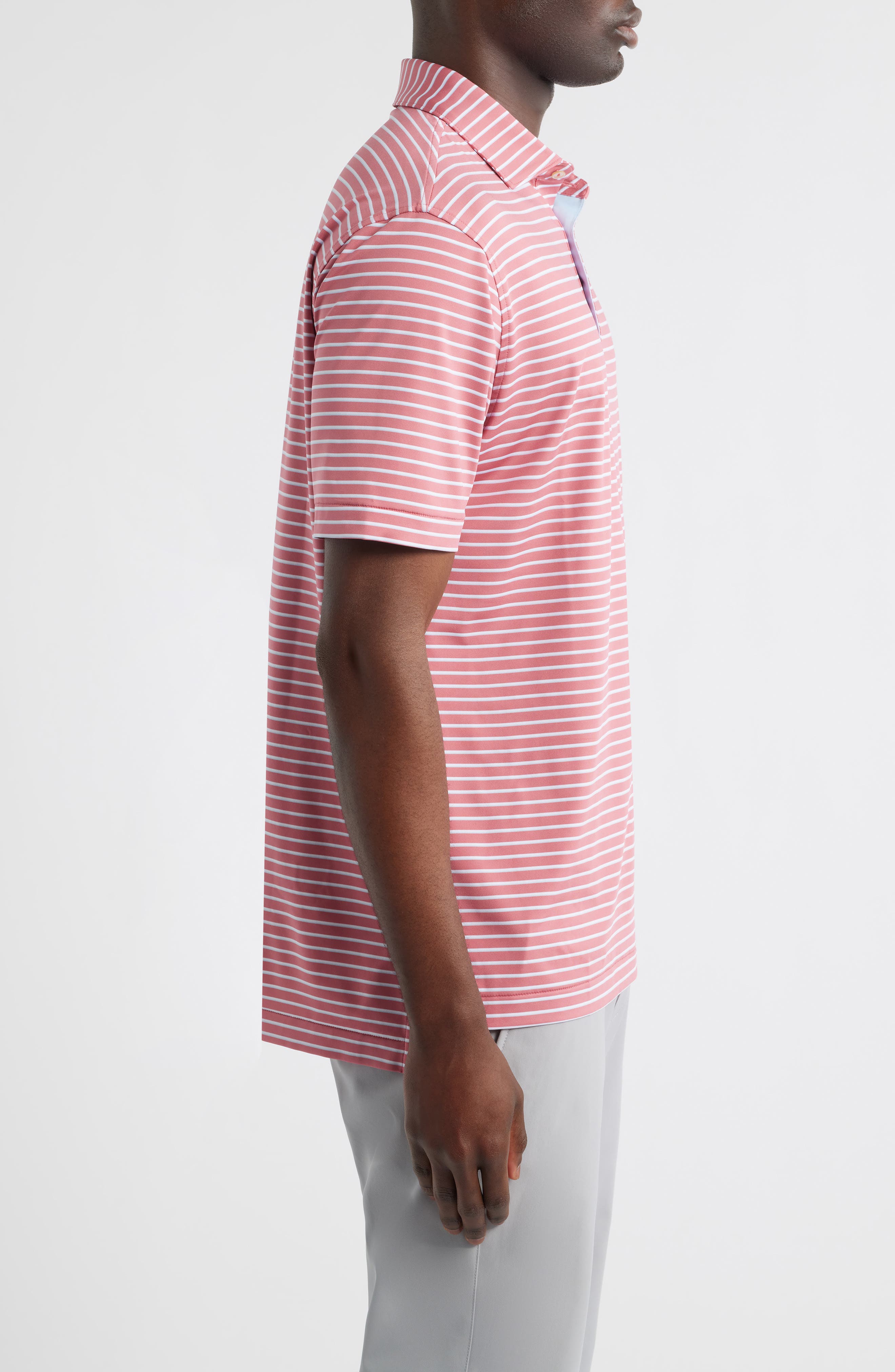 Мужские Peter Millar Dunnes Stripe Performance Jersey Polo — фото 3