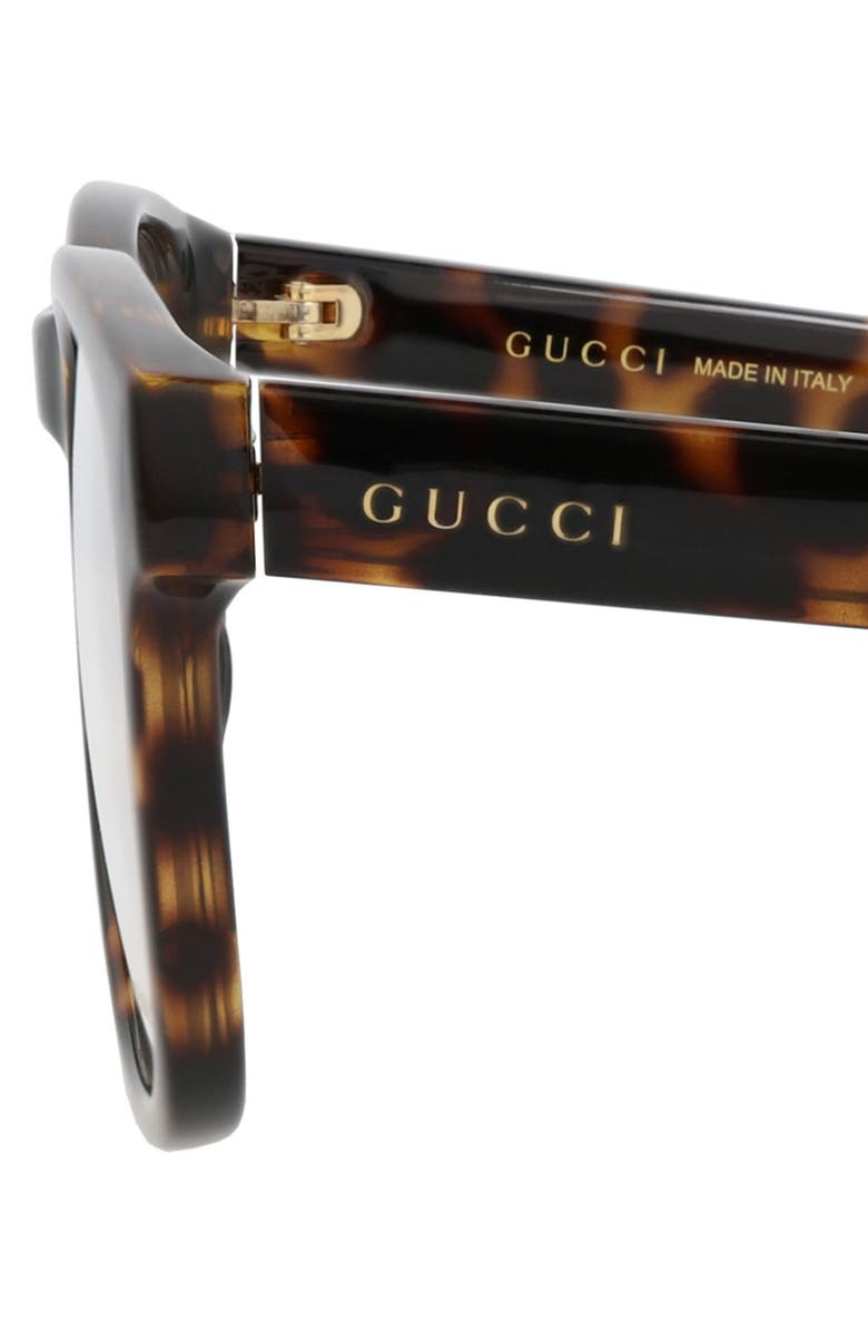 Gucci 56mm Square Sunglasses, Alternate, color, Havana Havana Transparent