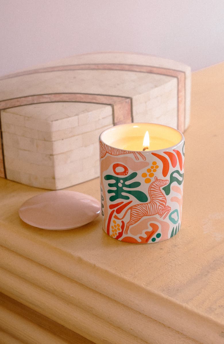 L'or de Seraphine x Sir Candle Man Soft Life Medium Ceramic Jar Candle, Alternate, color, 