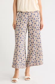 MAX STUDIO Wide Leg Pull-On Crop Pants