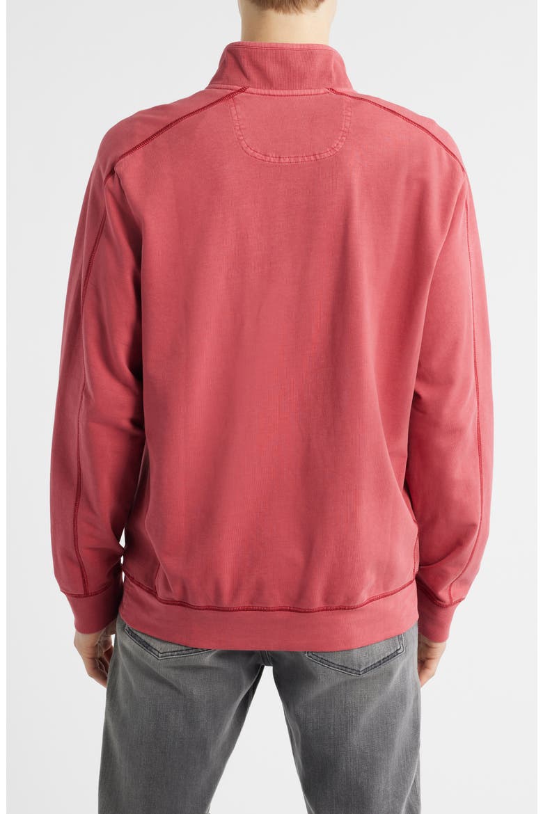 Ben & Terry Half Zip Sweatshirt, Alternate, color, DEEP HAVANA