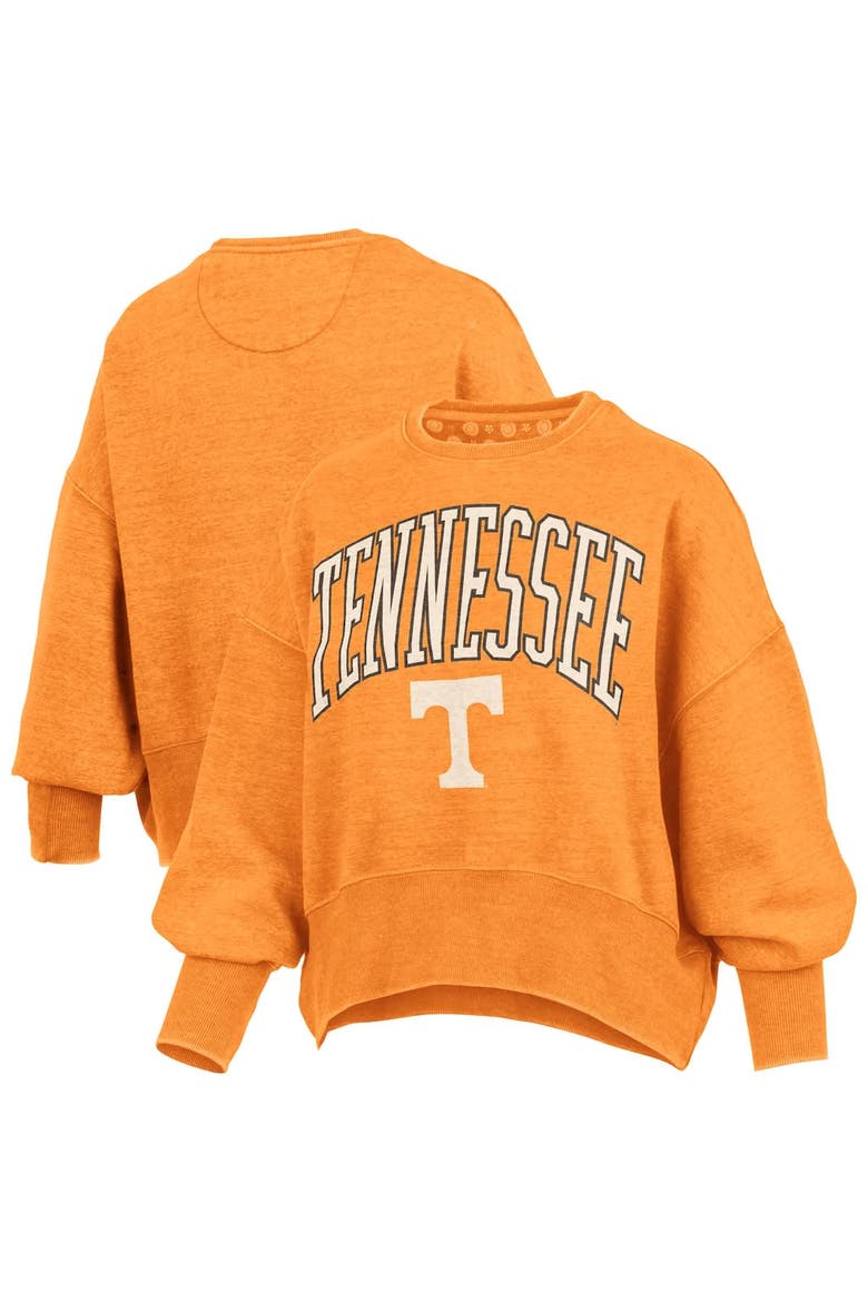 Women's Pressbox Tennessee Orange Tennessee Volunteers Oversized Waist-Length Crewneck Sweatshirt, Main, color, Tennessee Orange