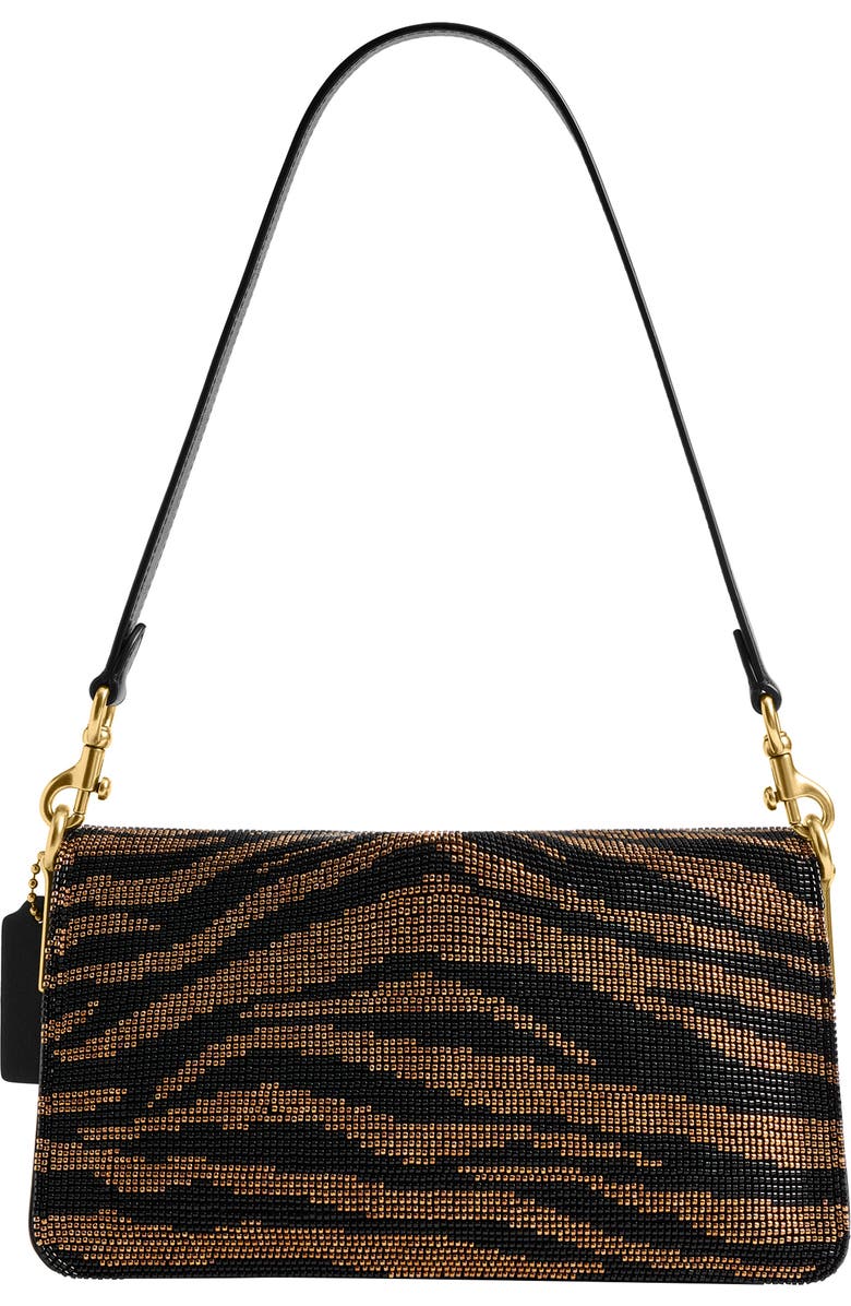COACH Tabby Beaded Tiger Stripe Shoulder Bag, Alternate, color,