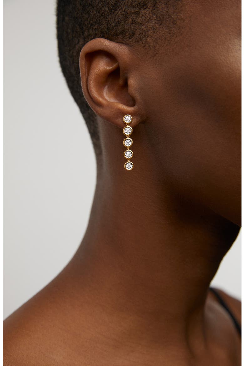 Diamond Essentials Cocktail Drop Earrings, Alternate, color, YELLOW GOLD
