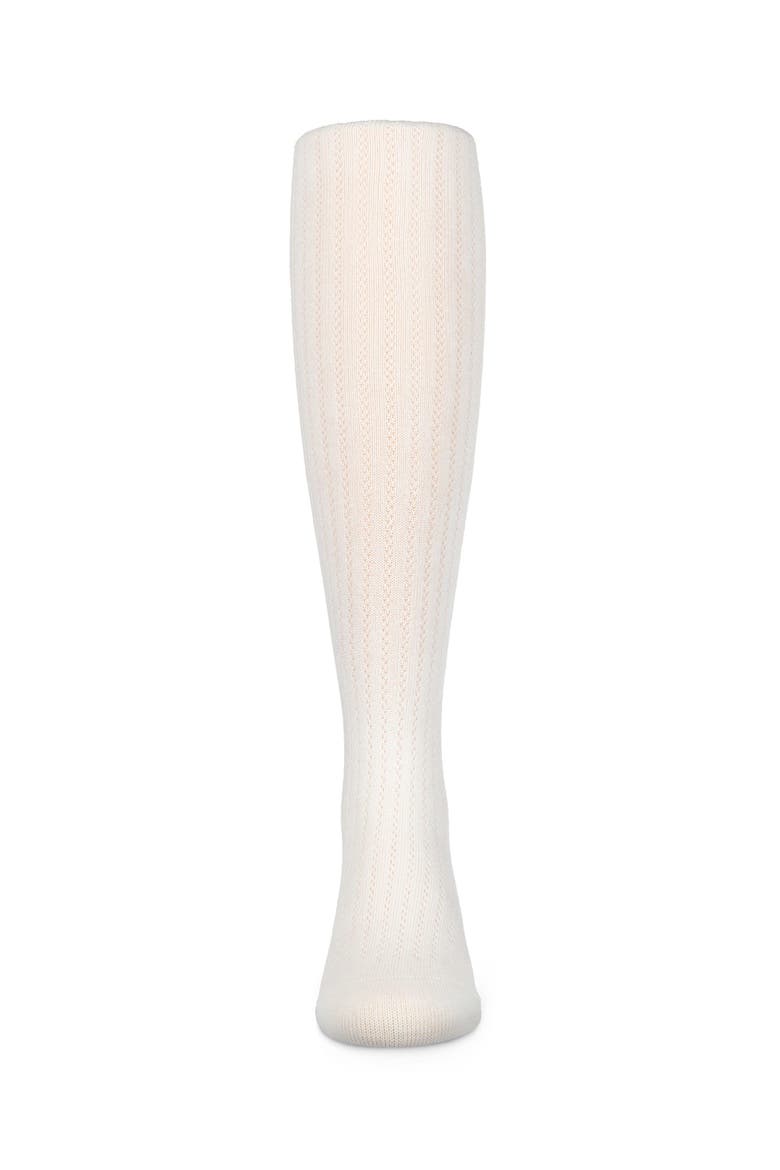 Chain Cotton Blend Tights, Alternate, color, Winter White