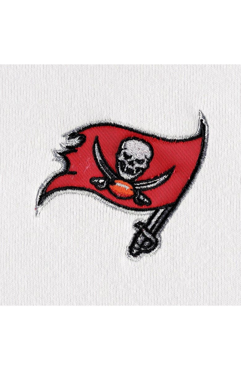 DKNY SPORT Women's DKNY Sport White/Red Tampa Bay Buccaneers Bobbi Color Blocked Pullover Hoodie, Alternate, color, White