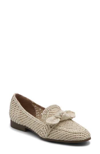 Charles David Finite Raffia Loafer In Ivory